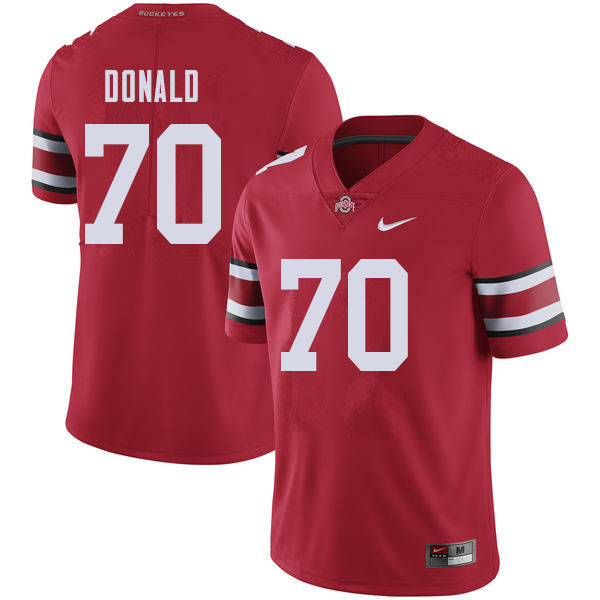 Men #70 Noah Donald Ohio State Buckeyes College Football Jerseys Sale-Red